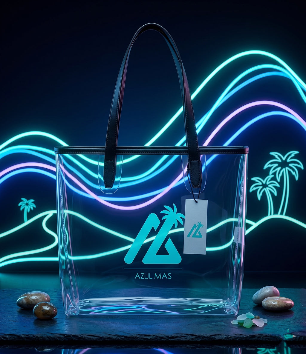 Azul Mas Sea Glass Clear Tote